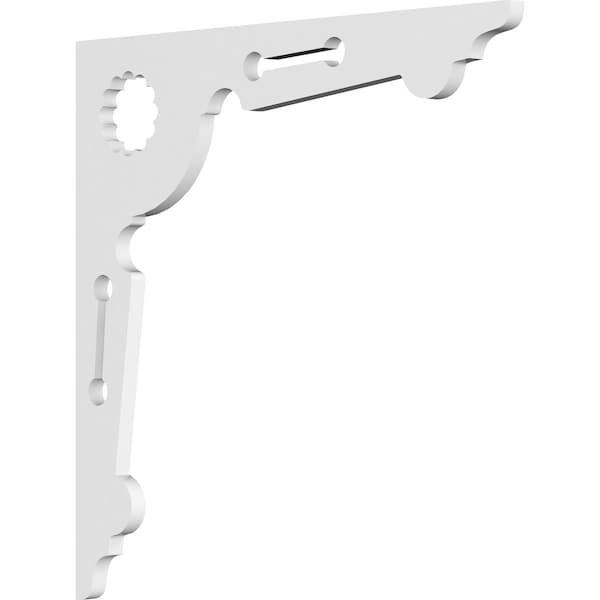 Ekena Millwork Cena Architectural Grade PVC Bracket, 5/8"W X 18"D X 18"H BKTP01X18X18CE - main
